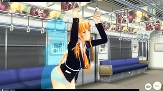 [cm3d2] – Sword Art Online Hentai, Asuna Yuuki Fucked On Train
