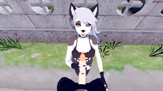 Pov Fucking Loona from Behind Against a Wall until She Orgasms – Helluva Boss Hentai.