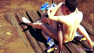 Genshin Impact Anime 3D- Theesome A Boy Fuck And Does Cunnilingus To Barbara And Ganyu – Japanese Manga Anime Game Porn