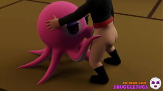 Ninja And Octogirl Octopus Japanese 3D Anime Porn T. Cartoon Fellatio