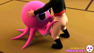 Ninja And Octogirl Octopus Japanese 3D Anime Porn T. Cartoon Fellatio